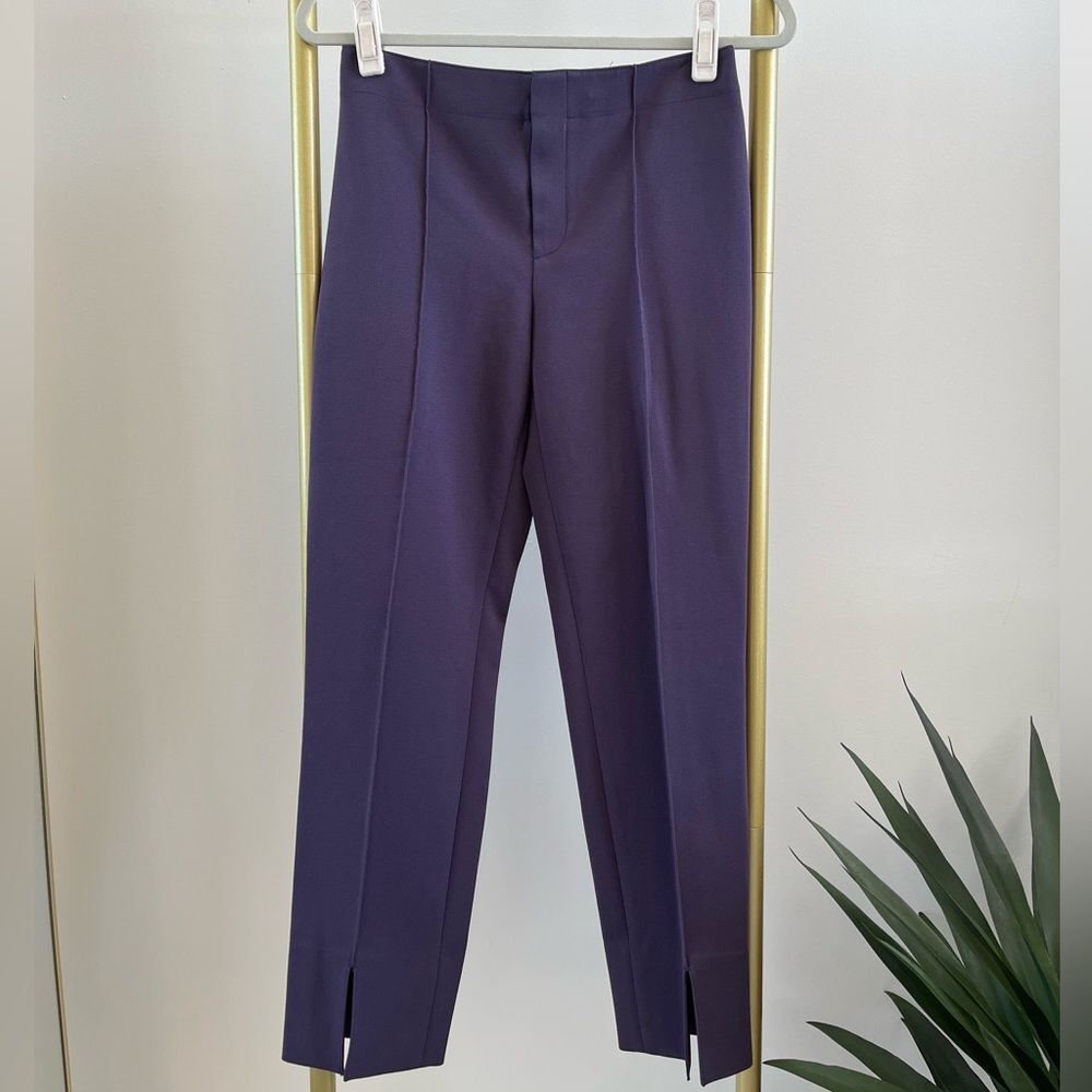 CLUB MONACO Purple Split Hem Bi-Stretch Straight Pants